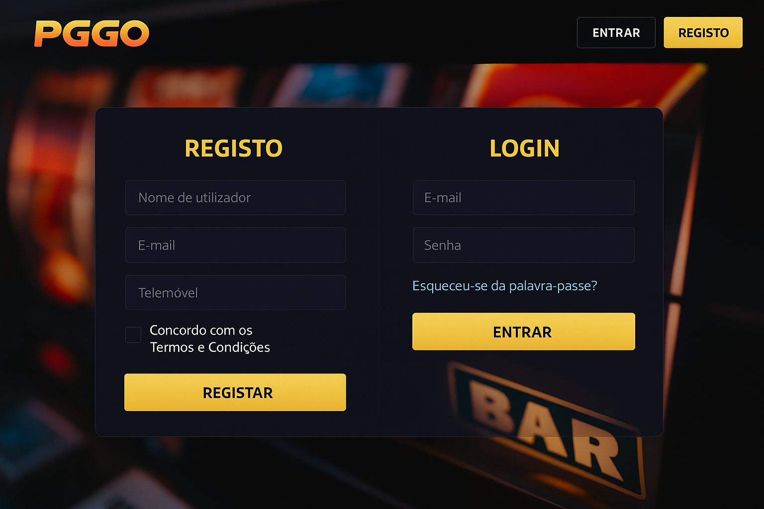 Não Perca tempo, o rRgistro na site PGGO